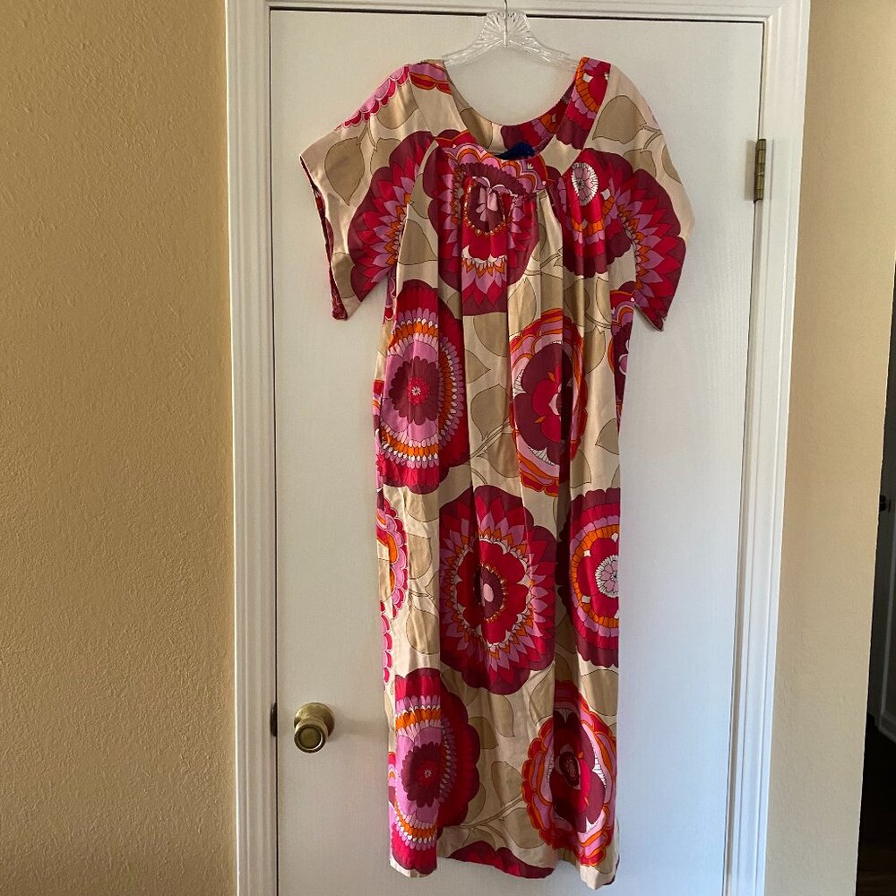 vintage unbranded floral short sleeve house dress